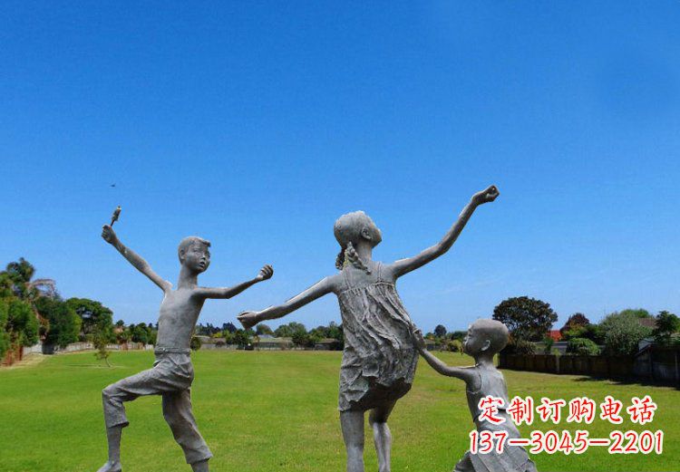 保定精美儿童铜雕
