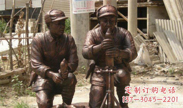 保定英勇勇士铜雕