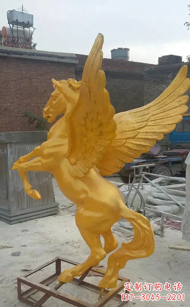 保定飞马玻璃钢仿铜动物雕塑