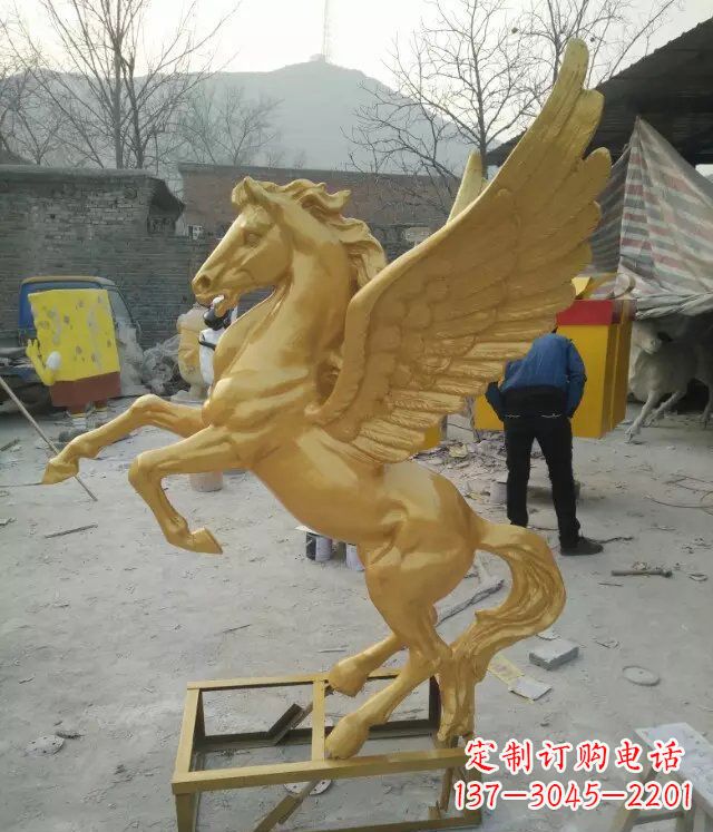 保定飞马动物铜雕,精美细腻
