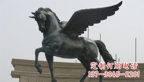 保定飞马广场景观铜雕