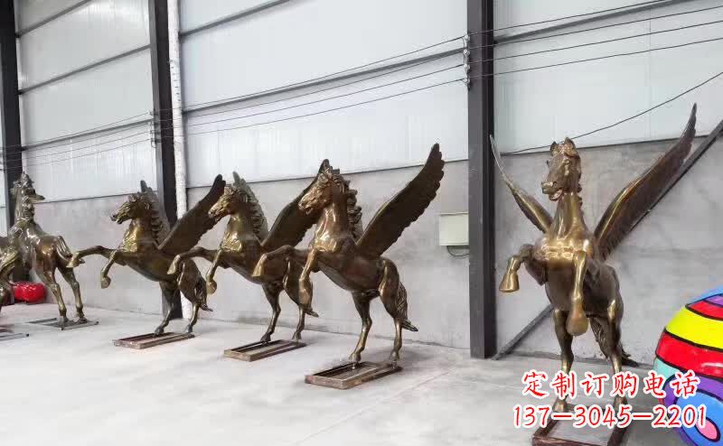 保定精美绝伦的飞马铜雕