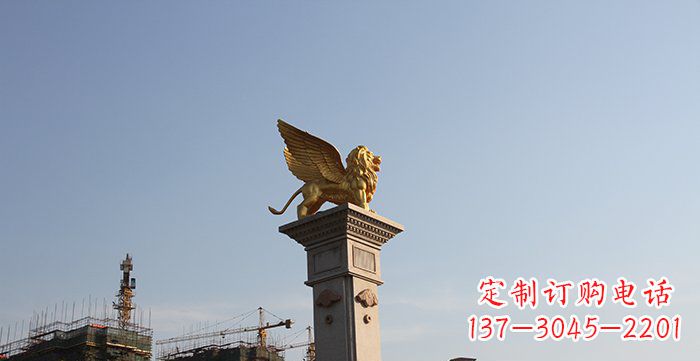 保定飞狮黄铜室内狮子雕塑