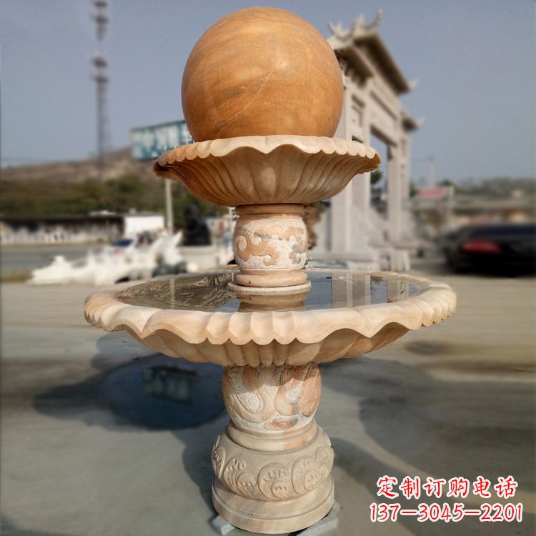 保定精致的风水球石雕塑