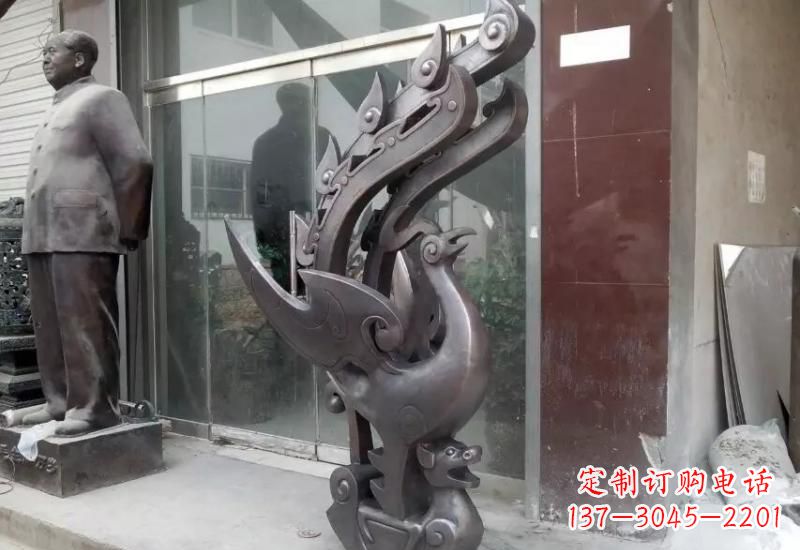 保定艺术级凤凰铜雕