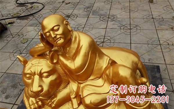保定伏虎罗汉铜雕