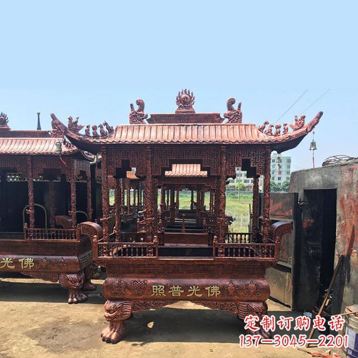 保定精美铜香炉雕塑