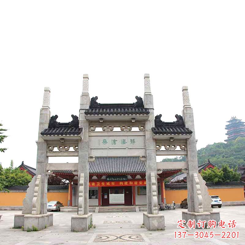 保定艺术镶嵌石牌坊雕塑