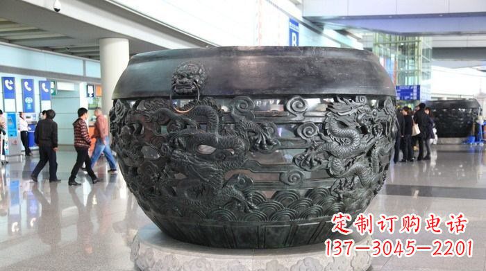 保定浮雕水缸龙广场景观雕塑