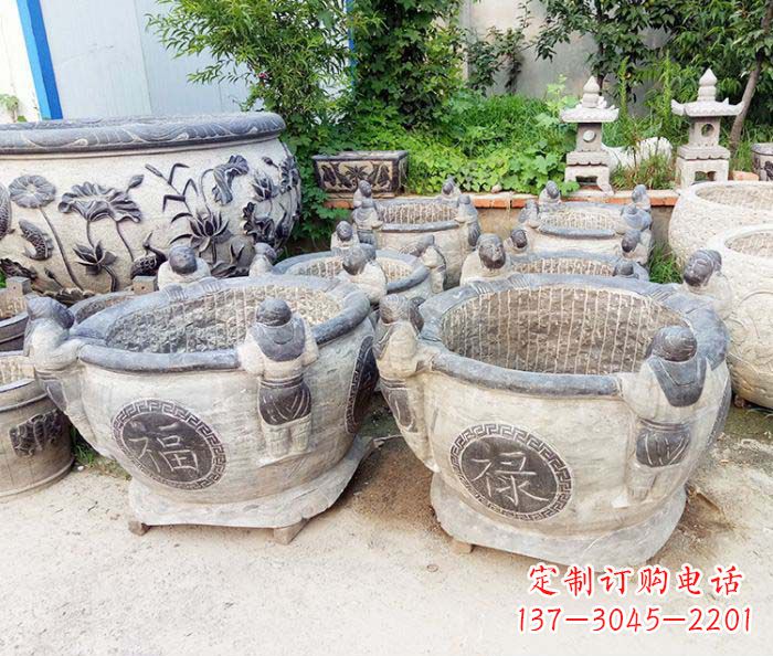 保定福禄招财石雕水缸