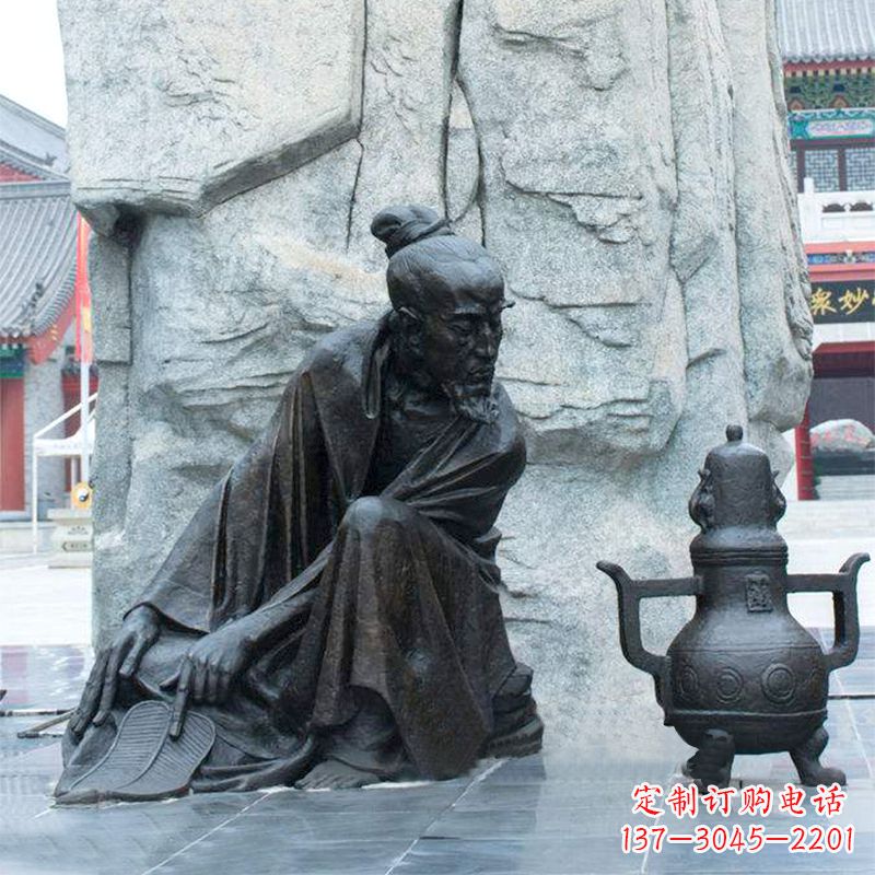 保定中国医史传承葛洪炼丹情景雕塑