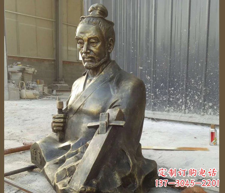 保定青铜鲁班雕塑,赞颂传统工匠精湛技艺