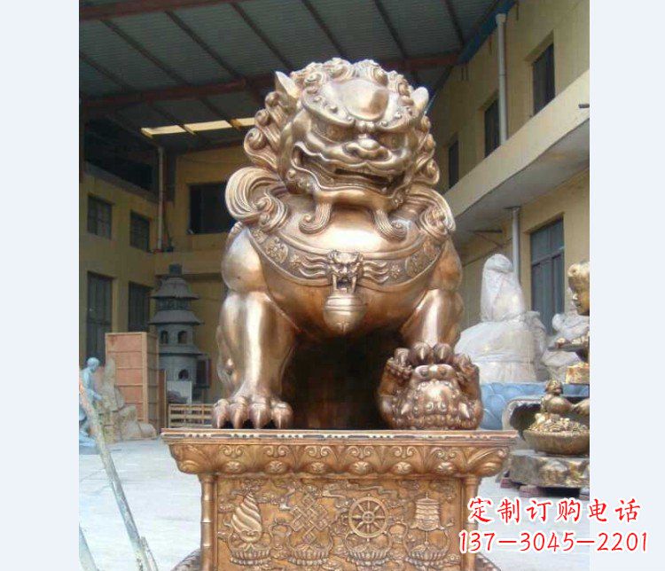 保定公司汇丰狮子铜雕塑摆件
