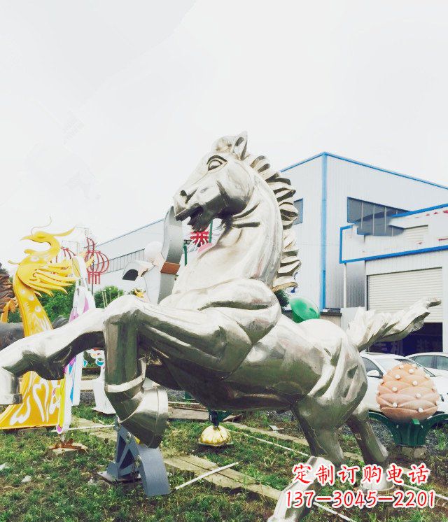 保定产品名称优雅的不锈钢雕塑——奔马