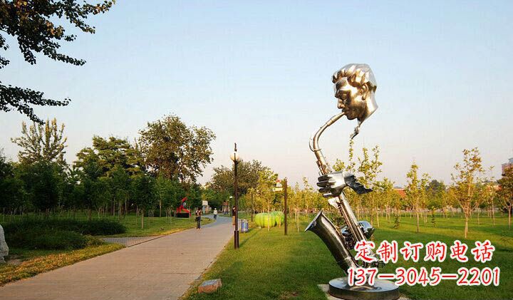 保定不锈钢萨克斯抽象雕塑