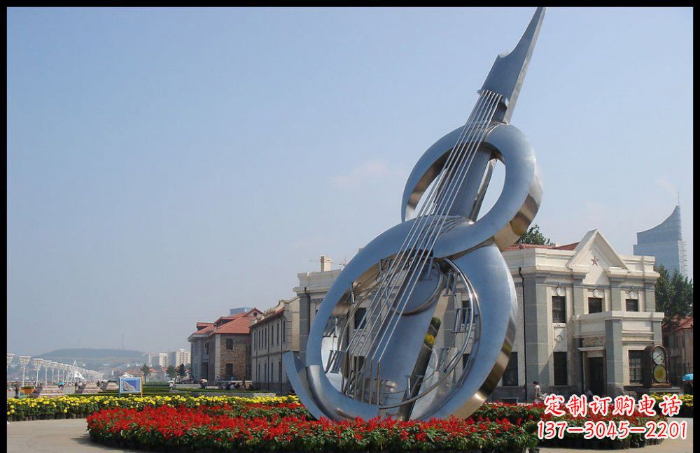保定YFZD-001不锈钢抽象大提琴雕塑
