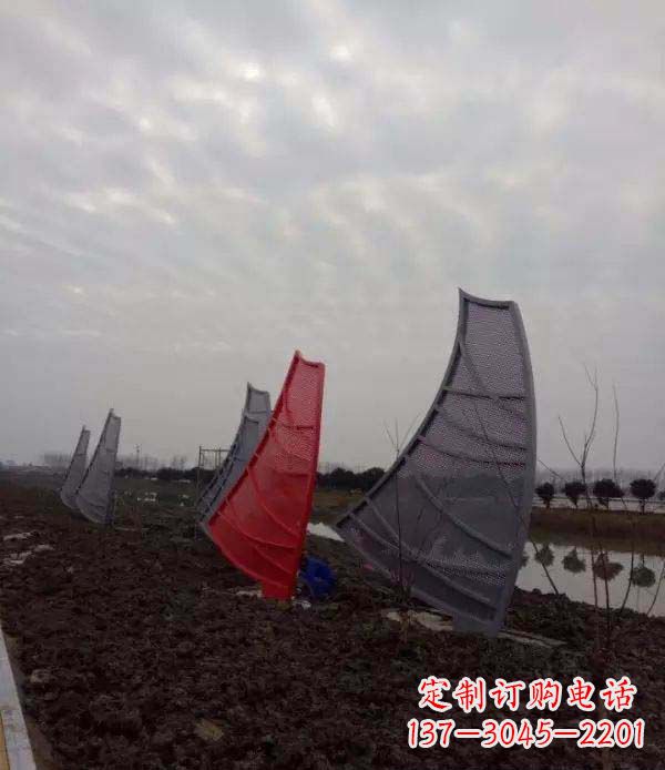 保定不锈钢抽象帆船雕塑