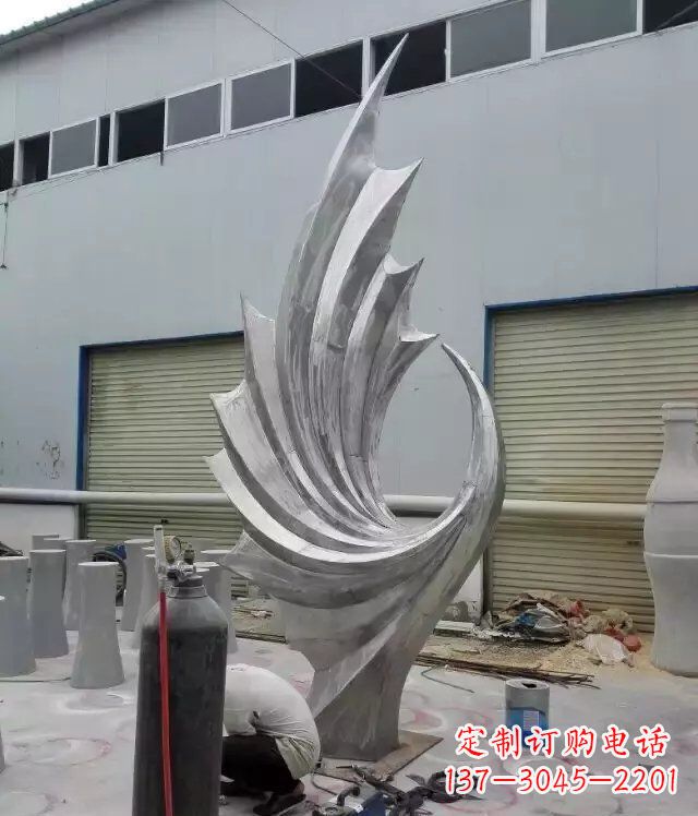 保定 不锈钢凤凰抽象雕塑