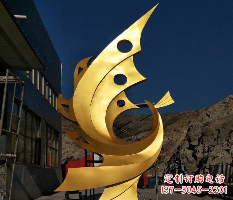 保定精美不锈钢抽象凤凰景观雕塑