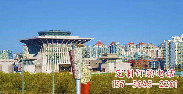 保定高端特色不锈钢抽象火炬雕塑