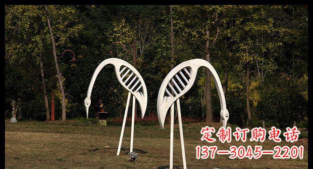 保定精美不锈钢仙鹤雕塑
