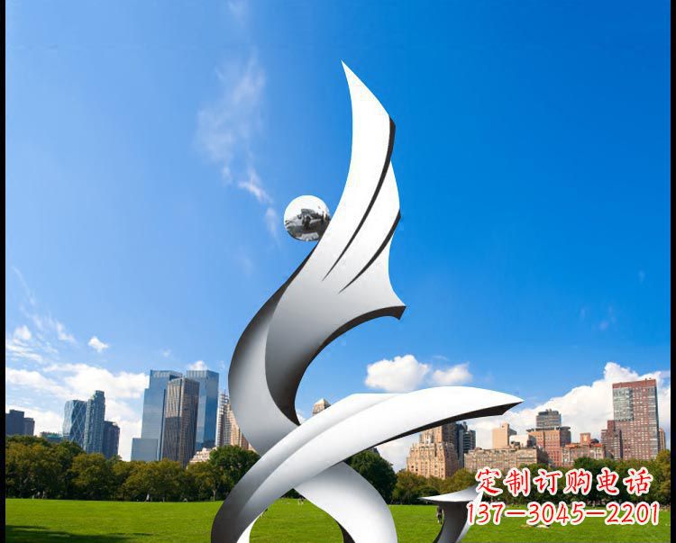 保定优雅贵族不锈钢凤凰雕塑