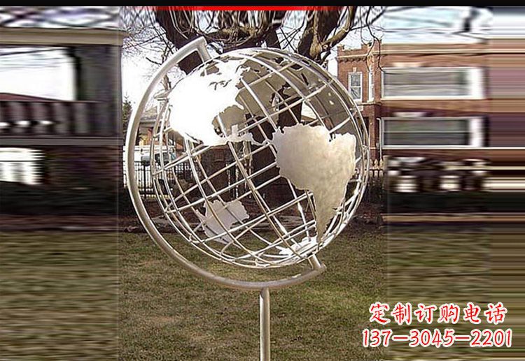 保定强大的不锈钢地球仪雕塑