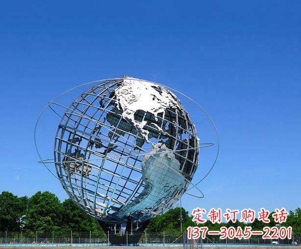 保定不锈钢地球仪摆件雕塑