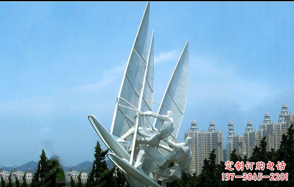 保定不锈钢帆船比赛雕塑