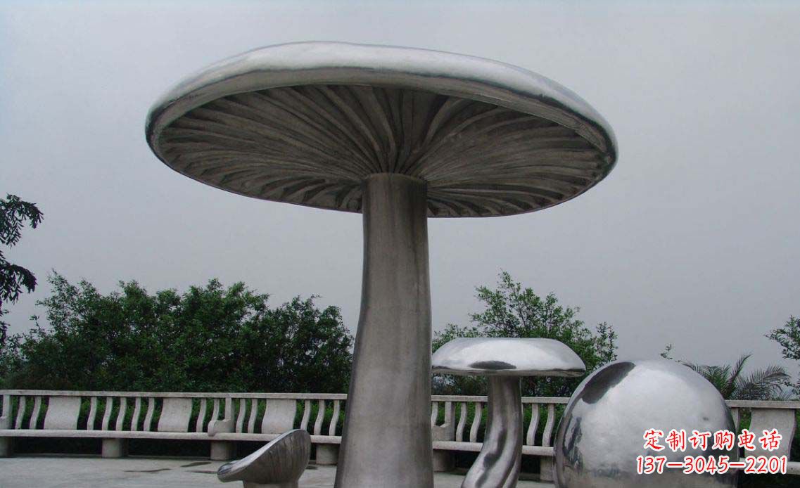 保定特色不锈钢凉亭雕塑