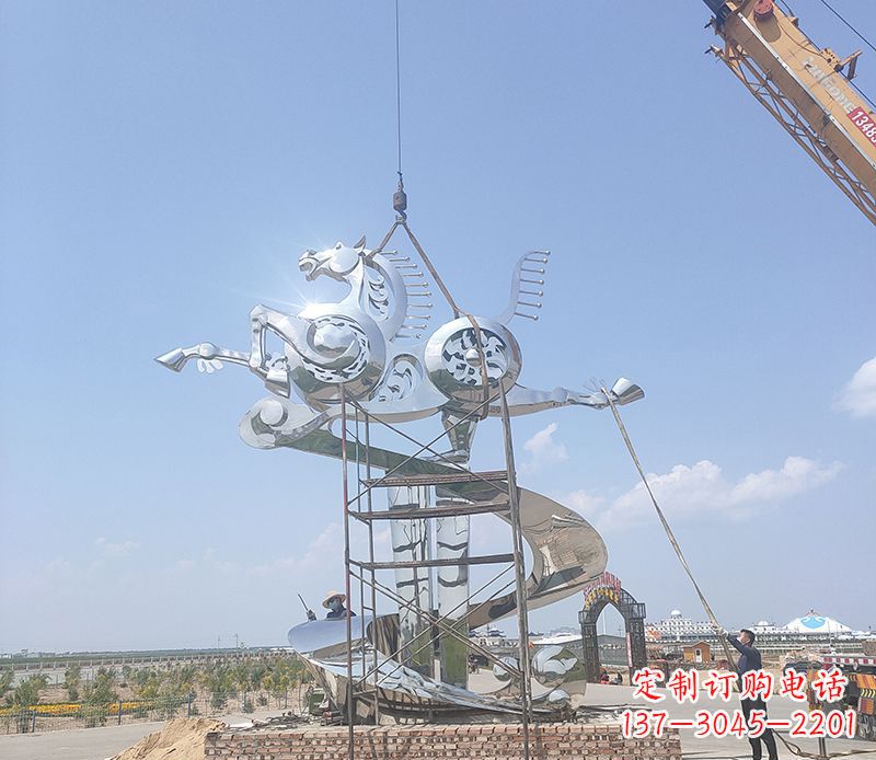 保定飞马雕塑,美景流驰