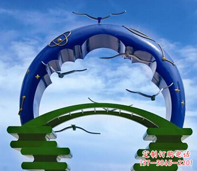 保定不锈钢帝王拱景观雕塑