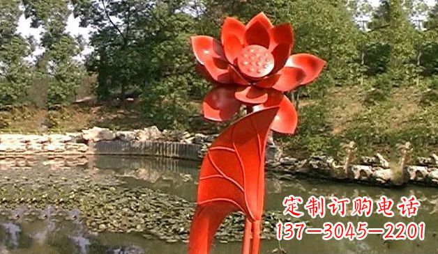 保定精美不锈钢荷花雕塑
