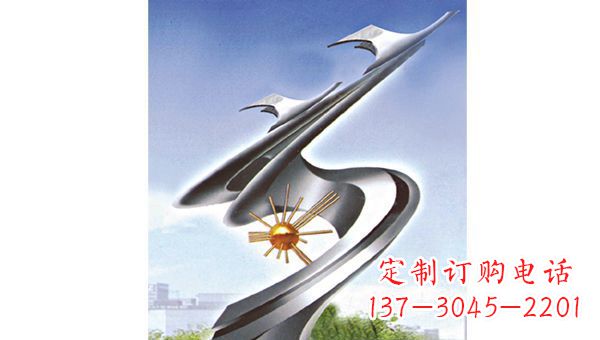 保定展翅飞翔伊甸园不锈钢翅膀雕塑