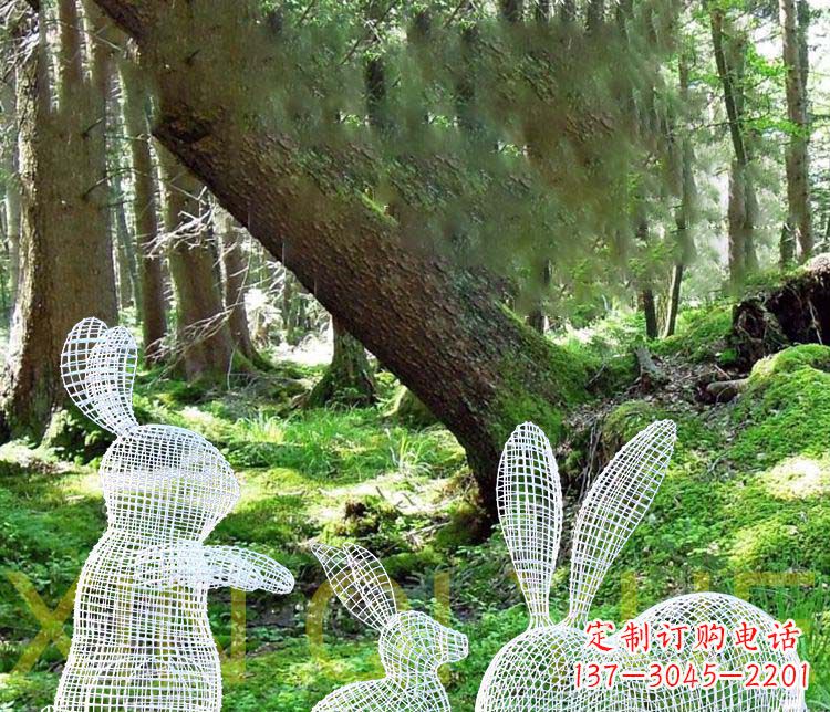 保定精美兔子雕塑,点缀你的公园