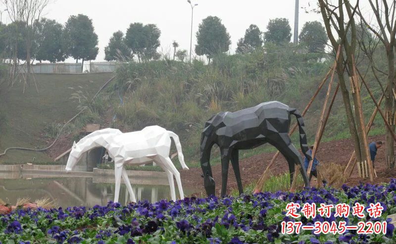 保定盛世之美,精美不锈钢动物雕塑
