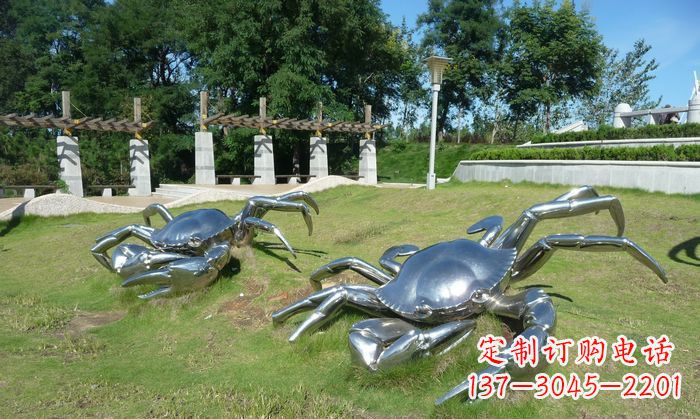 保定产品名称精美铸造不锈钢螃蟹雕塑