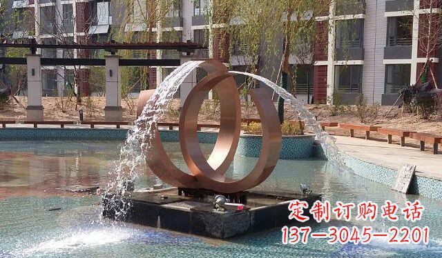保定高贵典雅的不锈钢喷泉雕塑