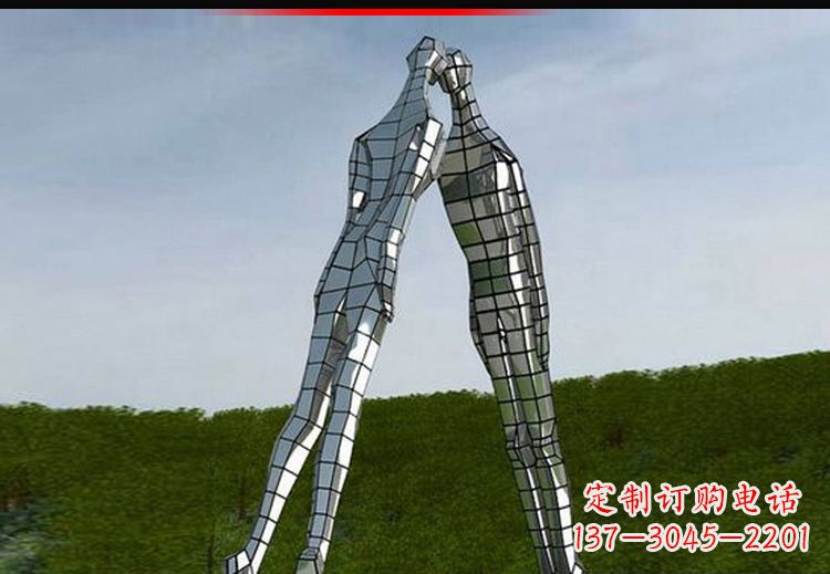 保定爱的无限，不锈钢情侣人物雕塑