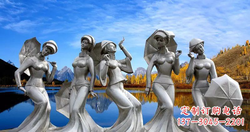 保定现代少女雕塑