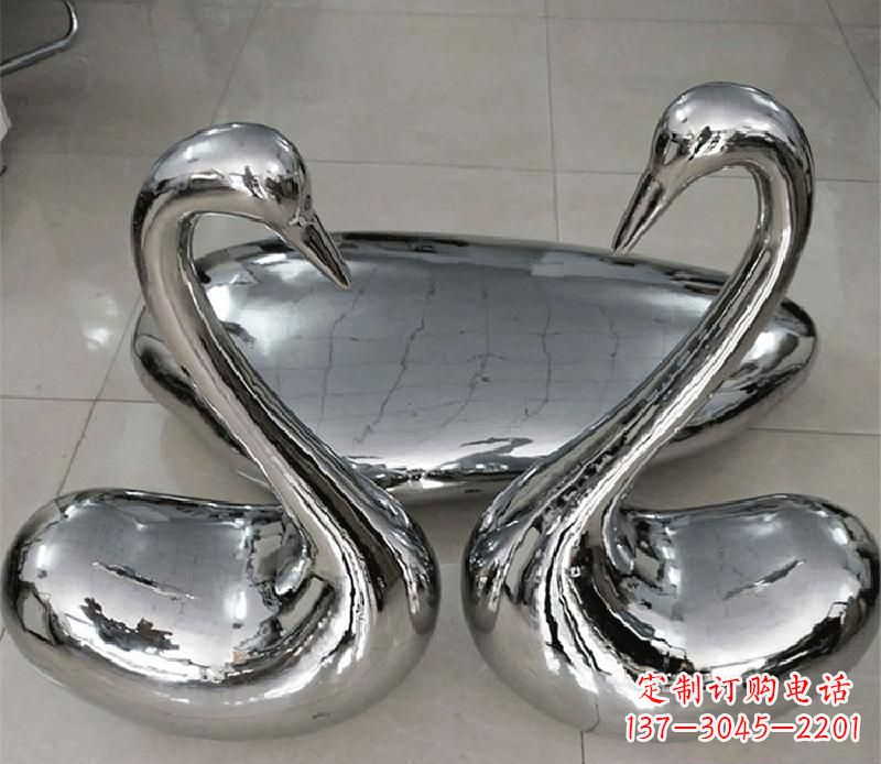 保定高端定制不锈钢天鹅雕塑