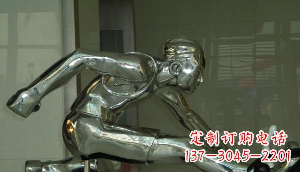 保定不锈钢运动员雕塑