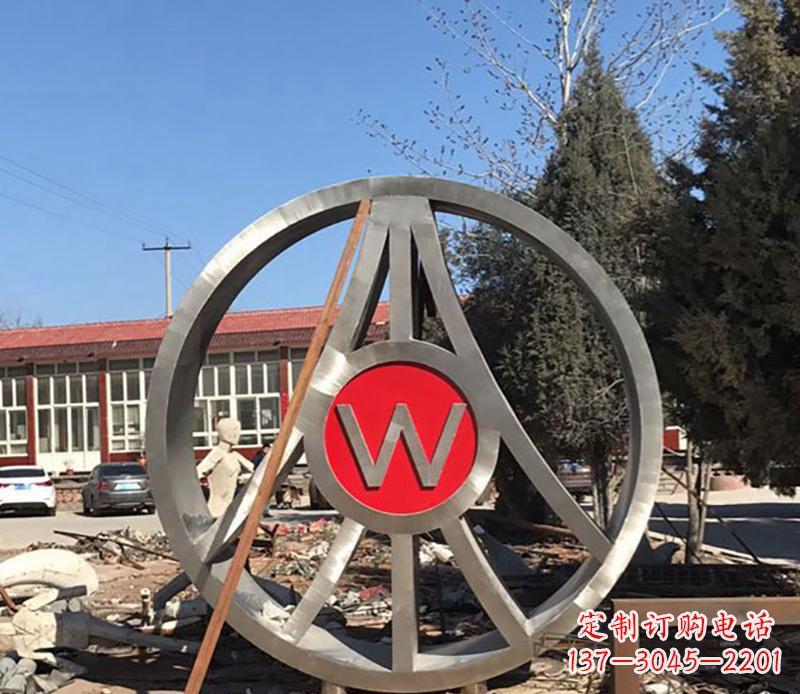 保定精美的不锈钢圆球字母景观雕塑