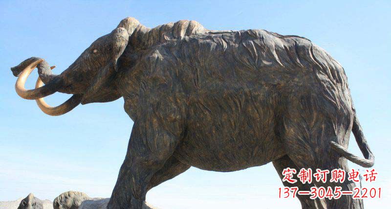 保定公园抽象大象动物铜雕