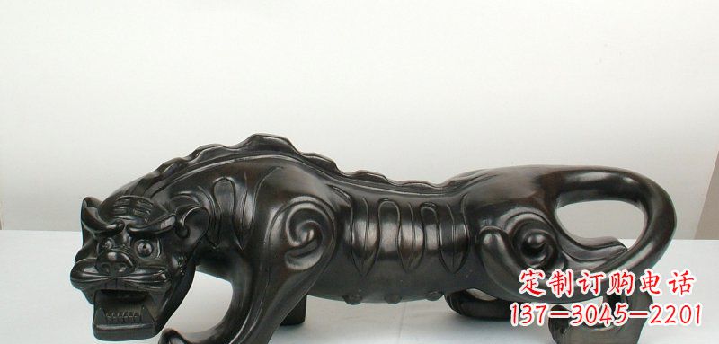 保定公园抽象老虎动物雕塑