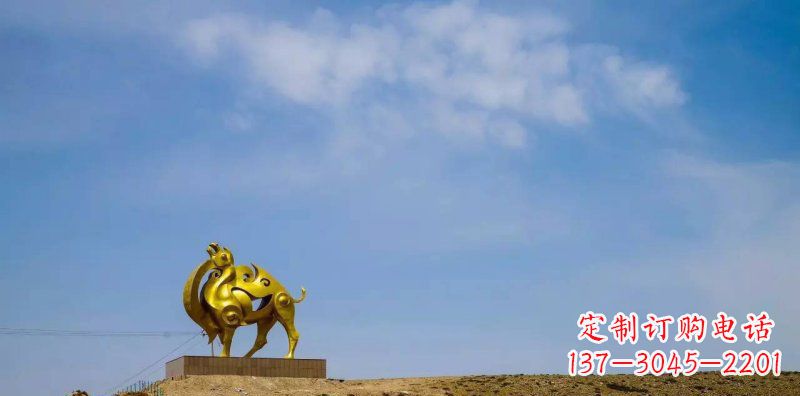 保定公园抽象骆驼景观铜雕