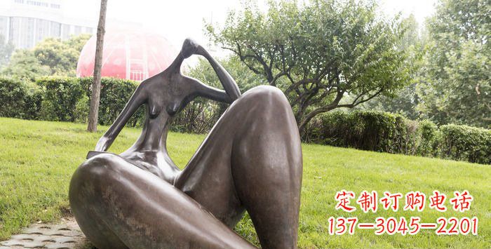 保定独特而精美的抽象女人铜雕