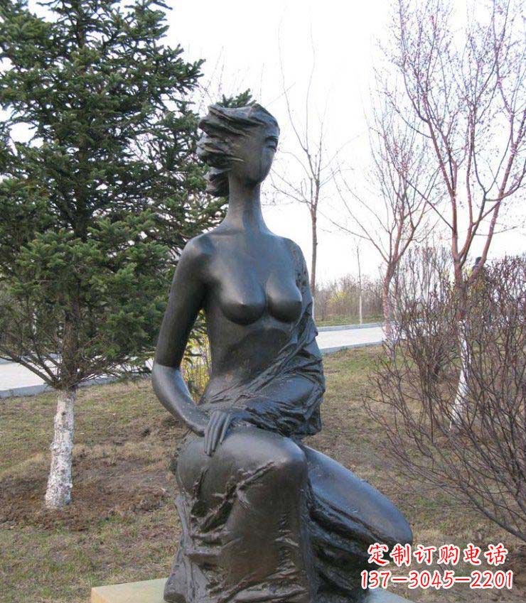 保定庄重美丽的女人铜雕塑