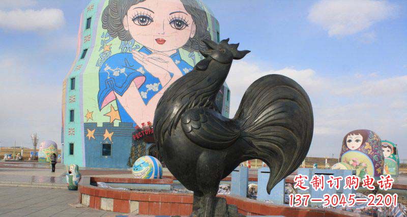 保定艺术精美的公鸡雕塑