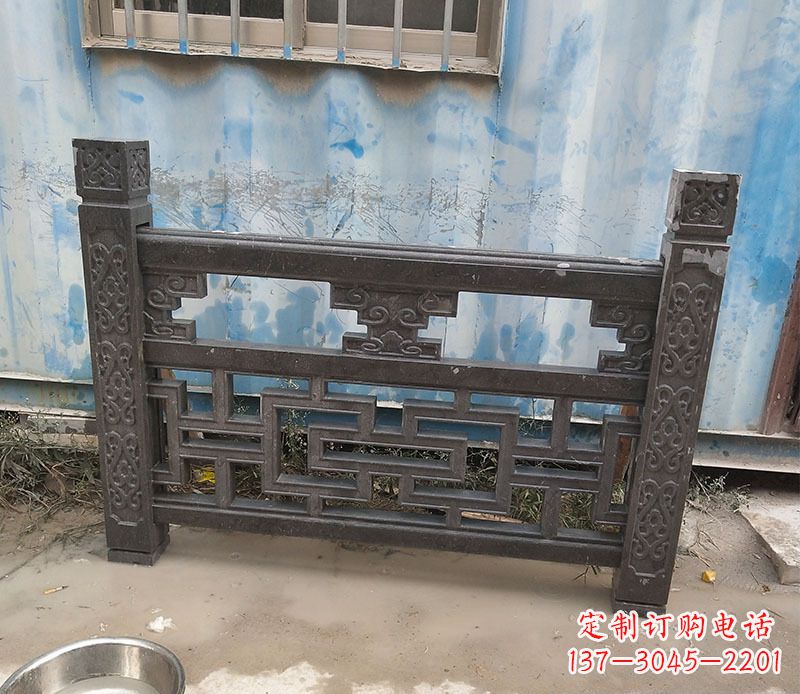 保定集乐馆大理石栏板雕塑